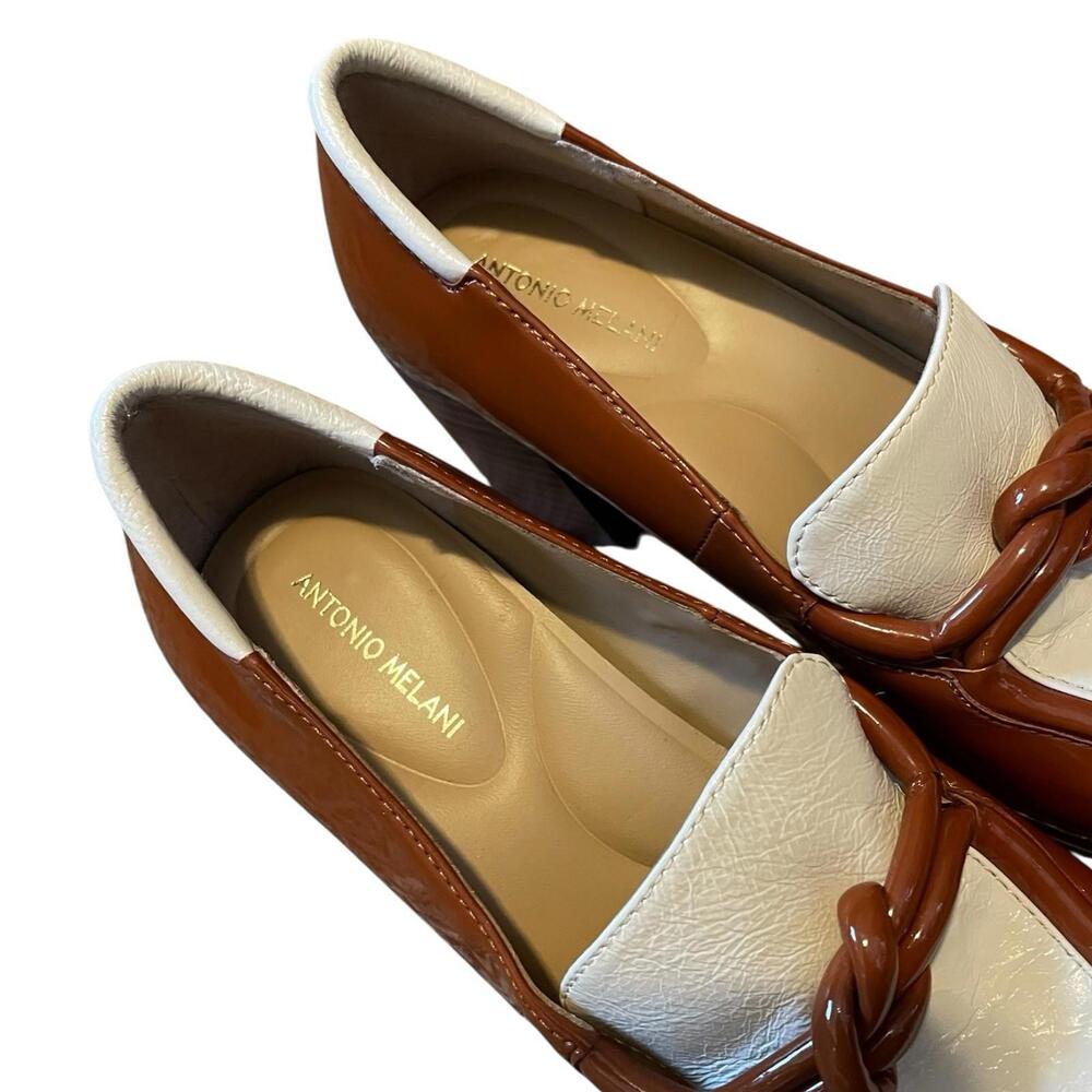Antonio Melani Hale Patent Leather Heeled Loafers Size 6 - Picture 3 of 8